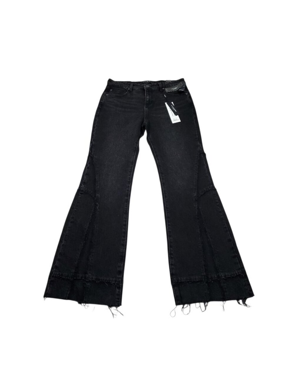 READ Liverpool Hannah High Rise Flare Jeans Black Size 4 27 Raw Hem Ripped